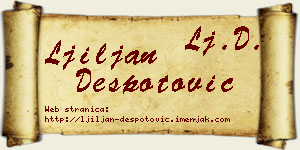 Ljiljan Despotović vizit kartica